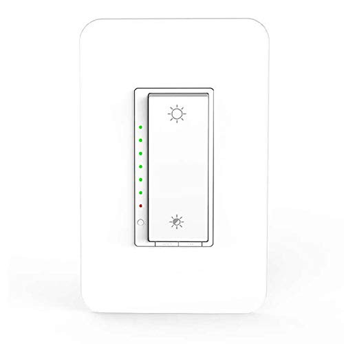 Smart Dimmer Switch Smart WiFi Light Switch Compatible with Alexa Google Home with Remote Control SinglePole Neutral Wire Required ETL and FCC Listed No Hub Required 1
