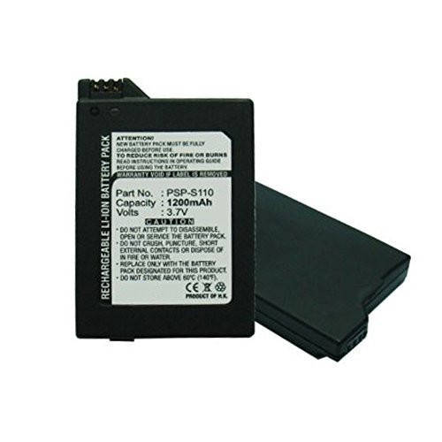 MPF Products 1200mAh PSPS110 PSPS110 Battery Replacement Compatible with Sony PSP Slim Portable Playstation PSP2000 PSP2001 PSP2002 PSP3000 PSP3001 PSP3002 PSP3004