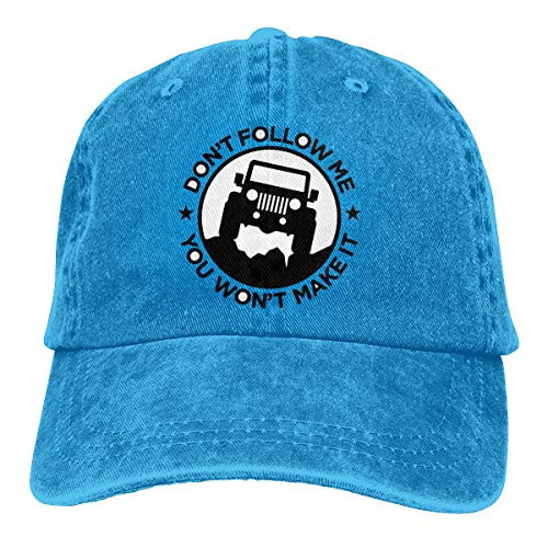 Washed Adjustable Baseball Caps Low Profile Dad Hats Men Women The Wave Blue