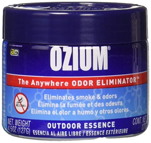 Ozium Oziu Regular Smoke & Odors Eliminator Gel. Home, Office and Car Air Freshener 4.5oz (127g), Outdoor Essence Scent (4 Pack)