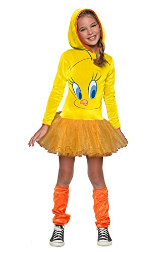 Rubies Looney Tunes Tweety Bird Girls Hooded Costume Medium