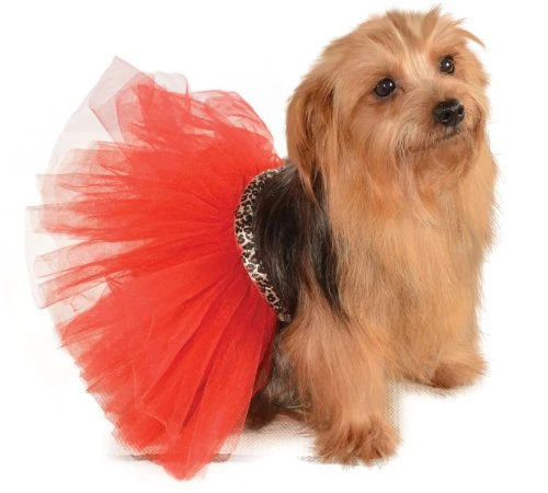 Rubies Pet Tutu Red Leopard SmallMedium