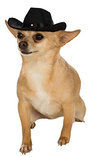 Rubies Black Cowboy Hat for Pets MediumLarge