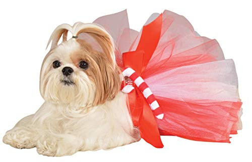 Rubies Christmas Pet Tutu Candy Cane SmallMedium