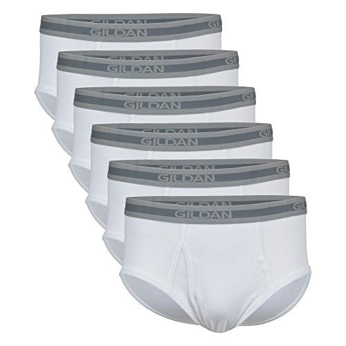 Gildan Mens Brief Underwear Multipack White 6 Pack Medium
