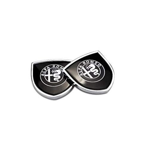 Zhmyyxgs 2 Pcs Chrome Metal Car Decal Sticker 3D Emblem Badge Refitting Accessory Car Side Fender Shield Type Sticker Logo Emblem for Alfa Romeo Zhmyyxgs 2 Pcs Chrome Metal Car Decal Sticker 3D Emblem Badge Refitting Accessory Car Side Fender Shield Type Sticker Logo Emblem for Alfa Romeo