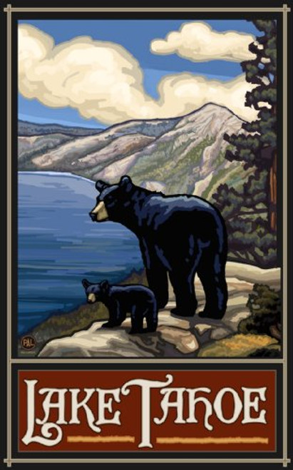 Northwest Art Mall Lake Tahoe Bears by Paul A Lanquist, 11-Inch by 17-Inch Northwest Art Mall Lake Tahoe Bears by Paul A Lanquist, 11-Inch by 17-Inch