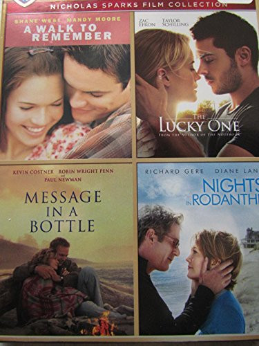 Best of Warner Bros 4 Film Favorites Nicholas Sparks Film Collection 4 DVD A Walk to Remember The Lucky One Message in a Bottle Nights in Rodanthe