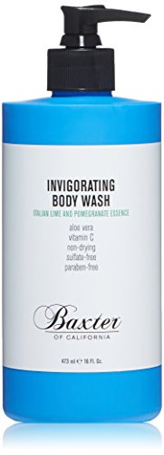 Baxter of California Invigorating Body Wash for Men  Italian Lime and Pomegranite Essence  For all Skin Types  8 oz