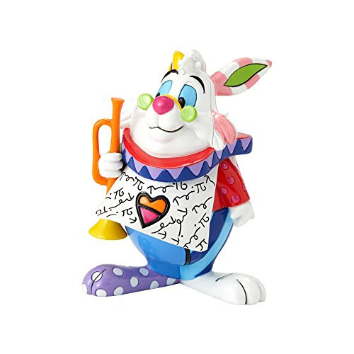 Enesco Alice in Wonderland White Rabbit from Disney by Britto Line Figurine, 2.95 Inches, Multicolor
