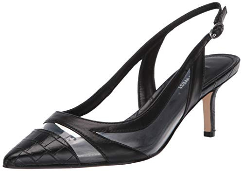 NINE WEST Womens Sling Back Kitten Heel Pump Clear