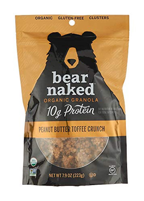 Bear Naked Peanut Butter Toffee Crunch Protein Clusters Organic GlutenFree NonGMO Project Verified Granola 79oz Bag Bear Naked Peanut Butter Toffee Crunch Protein Clusters Organic GlutenFree NonGMO Project Verified Granola 79oz Bag