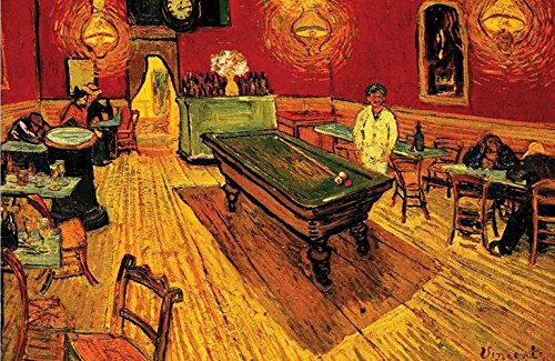 Buyartforless Night Cafe with Pool Table by Vincent Van Gogh 24"x36" Art Print Poster
