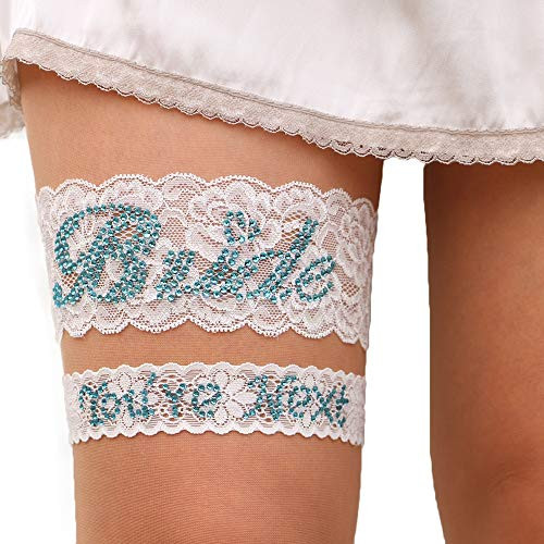 Bridal Garter Rhinestone Lace Garter Set Bridal Shower Wedding Garter For Something Blue