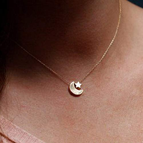 Graeen Boho Moon Necklaces Star Pendant Necklace Simple Chain Jewelry for Women and Girls Gold Graeen Boho Moon Necklaces Star Pendant Necklace Simple Chain Jewelry for Women and Girls Gold