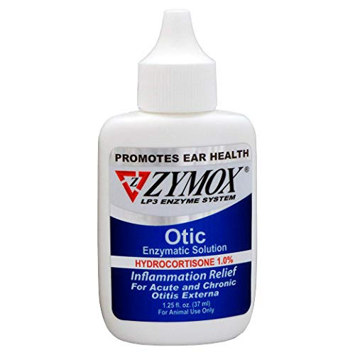 ZYMOX Ear Solution  The Only No PreClean Once aDay Dog and Cat Ear Solution  Natural Enzyme Formula  Veterinarian Recommended  Patented Enzyme Formula  Contains Hydrocortisone for Comfort