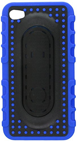MyBat Stand Protector Cover for Apple iPhone 4S4  Retail Packaging  Blue Massage Dots Snap Tail