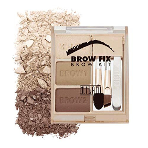 Milani Brow Fix Kit  Vegan CrueltyFree Eyebrow Color that Fills and Shapes Brows Light