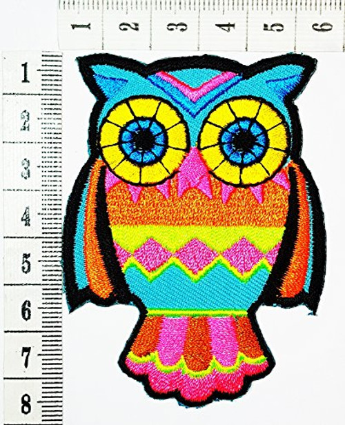 Cute Owl Bird patch Cartoon Children Kids Embroidered Iron patch  Sew On Patch Clothes Bag TShirt Jeans Biker Badge Applique