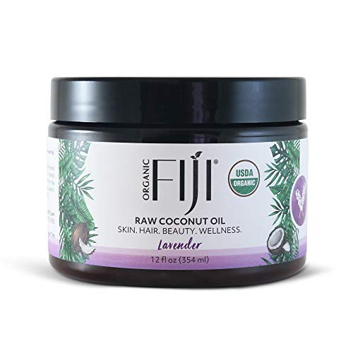 Organic Fiji Raw Cold Pressed Coconut Oil Lavender 12Ounces