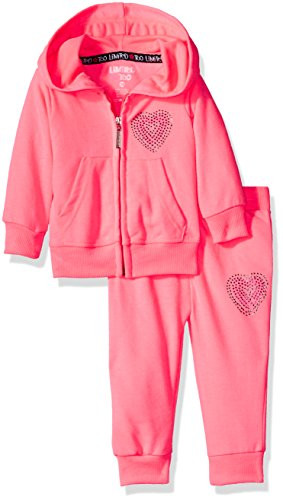 Limited Too Baby Girls 2 Piece French Terry Set neon Coral 24M