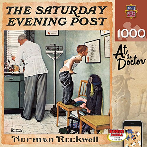 MasterPieces Saturday Evening Post Jigsaw Puzzle Norman Rockwell at The Doctor Collage 1000 Pieces MasterPieces Saturday Evening Post Jigsaw Puzzle Norman Rockwell at The Doctor Collage 1000 Pieces