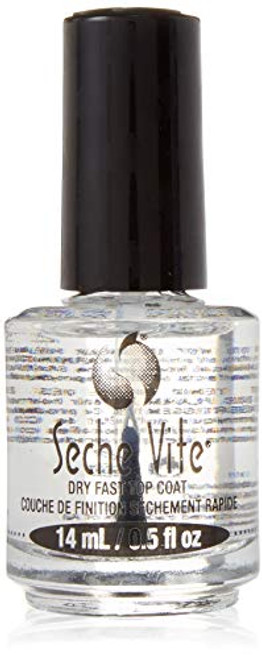 Seche Vite Dry Fast Top Coat Clear High Gloss Professional Nail Polish  05oz Pack of 2