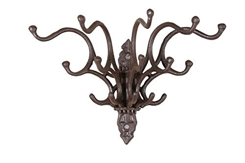 Creative Co-Op Cast Iron Wall Hooks, Rust