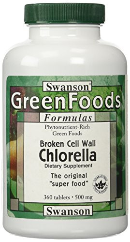 Swanson Broken Cell Wall Chlorella 500 Milligrams 360 Tabs