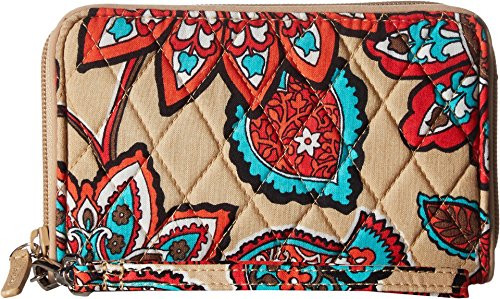 Vera Bradley Signature Cotton Grab  Go Wristlet with RFID Protection Desert Floral