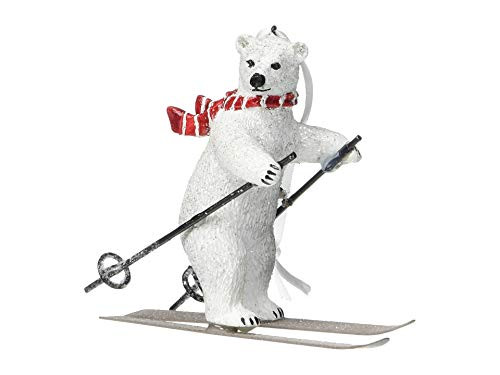 Vera Bradley Polar Bear Skiing Ornament Beary Merry One Size