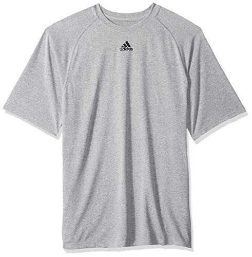 adidas Mens Climalite Short Sleeve Shirt Gray