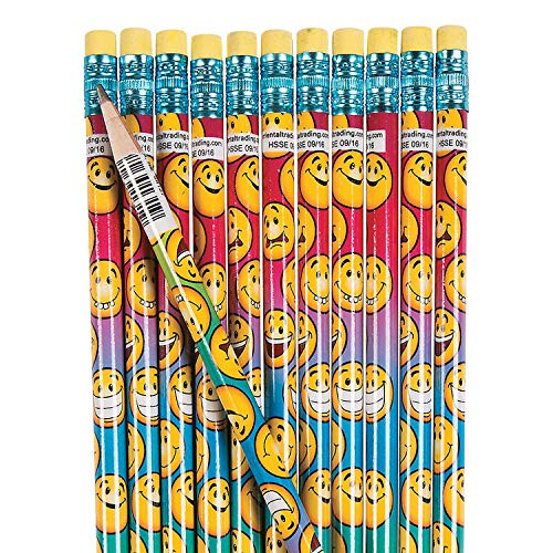 Fun Express Smile Face Pencils 24 Piece Set  2 dz Bulk Stationery