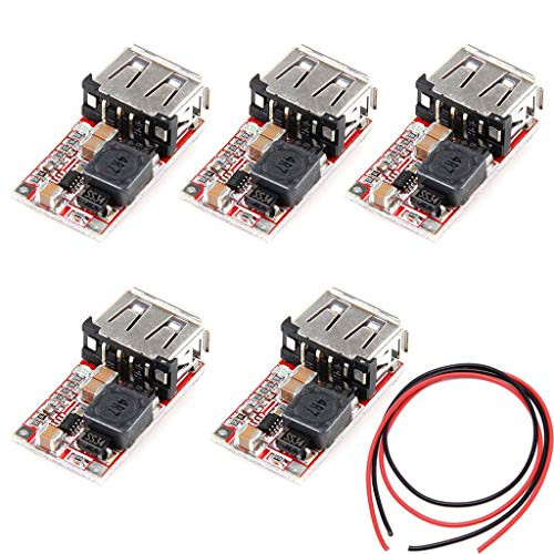 DAOKI 5Pcs 624V 12V24V to 5V 3A Buck Module DCDC USB StepDown Power Supply Module Charger