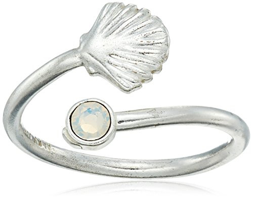 Alex and Ani Ring Wrap Shell Sterling Silver Stackable Ring Size 57