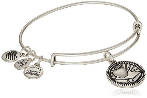 Alex and Ani Womens Teacher Bangle Bracelet Rafaelian Silver