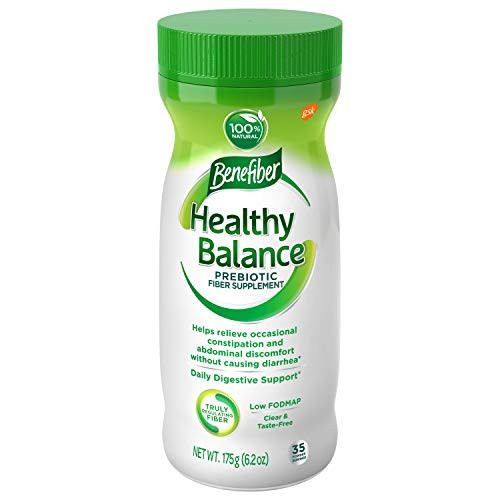 Benefiber Healthy Balance Daily Prebiotic Dietary Fiber Supplement Powder for Digestive Health Clear and TasteFree 35 Servings of Fiber Powder 62 oz