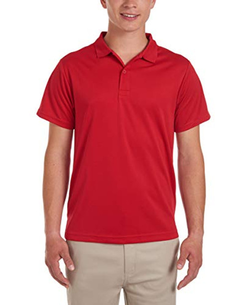 IZOD Uniform Mens Short Sleeve Performance Polo Shirt Red Large