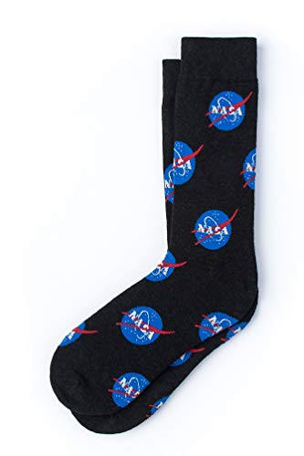 Mens NASA Meatball Logo Space Novelty Crew Dress Socks Official NASA Licensed Product