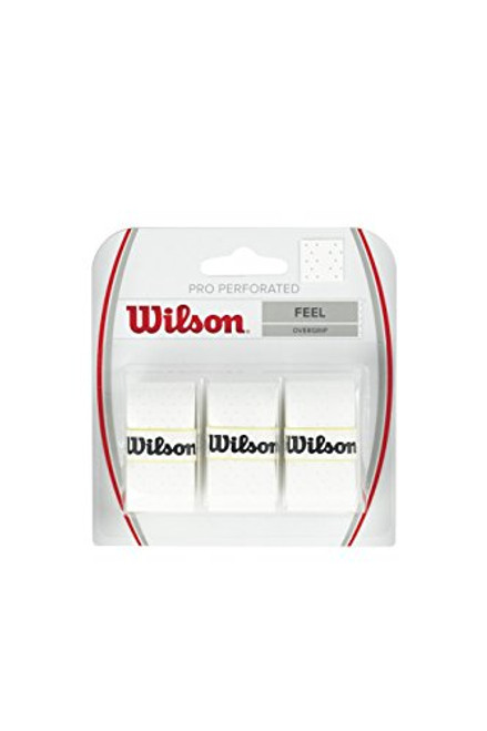 Wilson Perforated Pro Tennis Racquet Overgrip White 3pack Wilson Perforated Pro Tennis Racquet Overgrip White 3pack