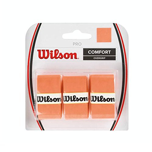 Wilson Tennis Racquet Pro Over Grip Orange Pack of 3 Wilson Tennis Racquet Pro Over Grip Orange Pack of 3