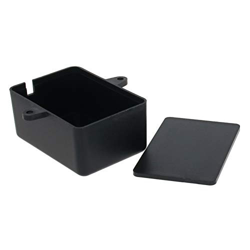 Fielect Dustproof Electronic Junction Box Plastic Enclosure Project Box For Electronic Projects ABS 51x35x23mm Black 4Pcs