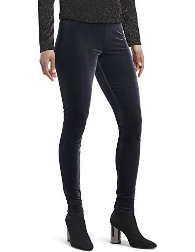 HUE Womens Velvet Leggings Assorted Navy Large