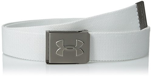 Under Armour Mens Webbing Golf Belt White 100Graphite One Size Fits All