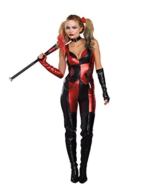 Dreamgirl Womens Harlequin Blaster Costume BlackRed Medium Dreamgirl Womens Harlequin Blaster Costume BlackRed Medium
