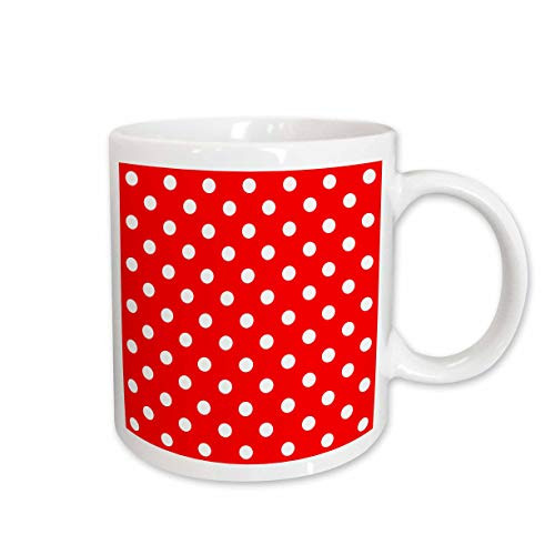 3dRose Red and White Polka Dot Print Ceramic Mug 15Ounce 3dRose Red and White Polka Dot Print Ceramic Mug 15Ounce