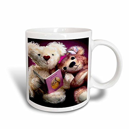 3dRose mug5323 Teddy Bear Reading Magic Transforming Mug 11Ounce