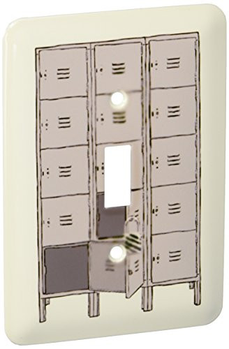 3dRose LLC lsp1192061 Cartoon School Locker with Zebra Print Lock Single Toggle Switch