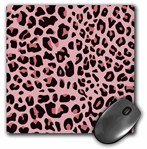 3dRose LLC 8 x 8 x 025 Inches Mouse Pad Pink Leopard Print mp519091