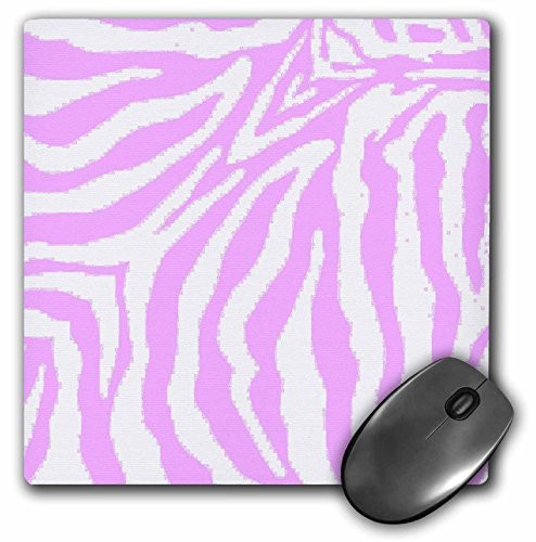 3dRose LLC 8 X 8 X 025 Inches Pink and White Zebra Print II Mouse Pad mp260861